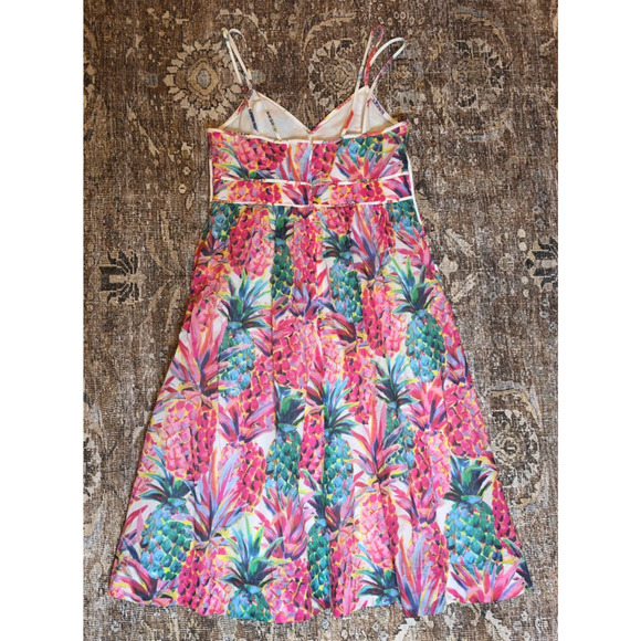 J.Crew Ratti Pineapple Dress 6 Cotton Lined Pockets Summer Vacation Resort Wear - Picture 4 of 9